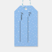 鹿&雪だるまクリスマススノーフレーク ギフトタグ (裏面)