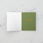 鹿、雪、木を持つデコクリスマスカード シーズンカード (内部)