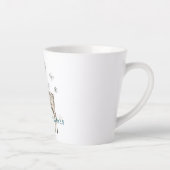 鹿 青いリボン 雪の結晶 クリスマス カフェラテマグ (右)