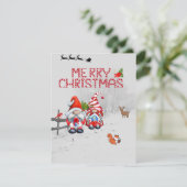 鹿、鳥、リスとクリスマスカード格言 シーズンカード (スタンド正面)