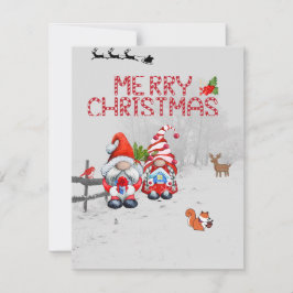 鹿、鳥、リスとクリスマスカード格言 シーズンカード