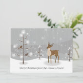 鹿 鳥 雪の結晶 森林 クリスマス (スタンド正面)