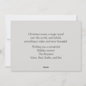 鹿 鳥 雪の結晶 森林 クリスマス (裏面)