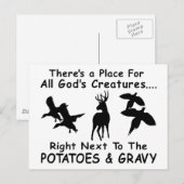 鹿・鴨・キジ狩り ポストカード (正面/裏面)