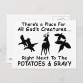 鹿・鴨・キジ狩り ポストカード (正面/裏面)