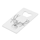 鹿,鹿の狩り,ラゲシカ,ベビー鹿,白い尾 クレジットカード栓抜き (正面アングル)