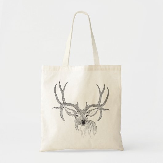 鹿,鹿の狩り,ラゲシカ,ベビー鹿,白い尾 トートバッグ (正面)