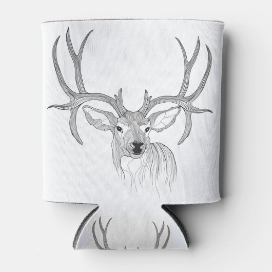 鹿，鹿の狩り，ラゲシカ，ベビー鹿，白い尾 缶クーラー (正面)