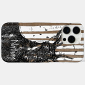 鹿/鹿樺の木ツリーあなたの名前または引用文 Case-Mate iPhoneケース (裏面 (横))
