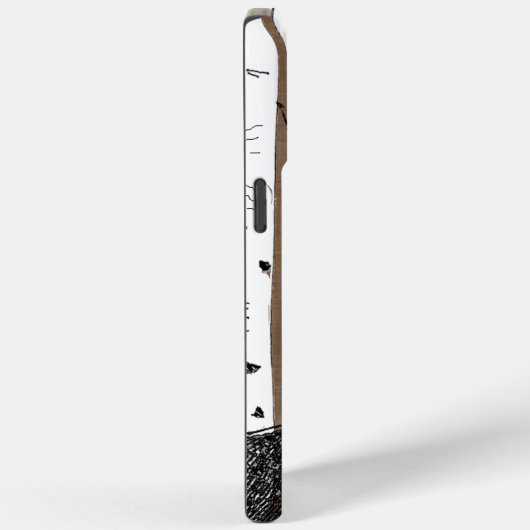 鹿/鹿樺の木ツリーリネン個人用iphoneケース Case-Mate iPhoneケース (裏面 / 右)