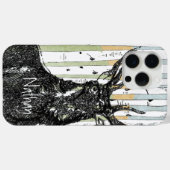 鹿/鹿樺の木ツリーリネン個人用iphoneケース Case-Mate iPhoneケース (裏面 (横))