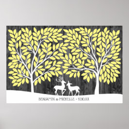 鹿 - 250 署名ゲストブック代替 ポスター