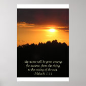 麓の夕日 ポスター (正面)