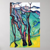 麓の木々の枠なし ポスター (正面)