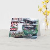 麗江、中国、旧市街 カード (黄色い花)