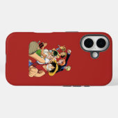 麦わらの一味 クラシック・クルー 赤 アニメスマホケース Case-Mate iPhoneケース (裏面 (横))