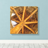 麦わら傘 キャンバスプリント (インサイチュ (ウッドフロア))