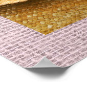 麦わら帽子とラベンダーの花写真芸術 ポスター (角)