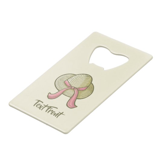 麦わら帽子イエロー クレジットカード栓抜き (正面アングル)