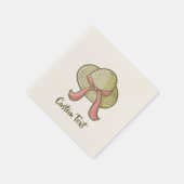 麦わら帽子イエロー スタンダードカクテルナプキン (角)