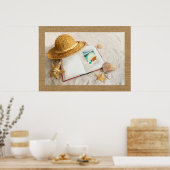 麦わら帽子ビーチシーンアートポスター ポスター (キッチン)
