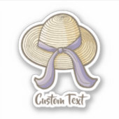 麦わら帽子ベージュ シール (正面)