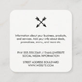 麦入りビールのビールグラス スクエア名刺 (裏面)