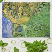 麦畑と麦の束（または干し草の山） by ヴィンセント・ヴァン・ゴッホ キッチンタオル (折り畳み)