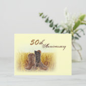 麦畑のカウボーイ　50周年結婚記念日 招待状 (スタンド正面)