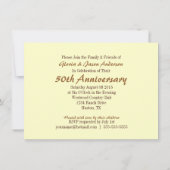 麦畑のカウボーイ　50周年結婚記念日 招待状 (裏面)