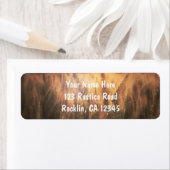 麦畑のラスティックカントリーウェディング招待状 ラベル (インサイチュ)