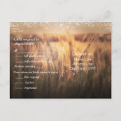 麦畑のラスティックカントリーウェディング・返信ハガキ インビテーションポストカード (裏面)