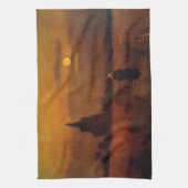 『麦畑の古塔』(ばくがたのことう) by ヴィンセント・ファン・ゴッホ キッチンタオル (縦)