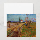 『麦畑の小径、柳の木』（ばくがたのしょうじ、やなぎのき）by ヴィンセント・ヴァン・ゴッホ (正面/裏面)