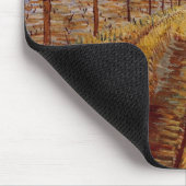 『麦畑の小径、柳の木』（ばくがたのしょうじ、やなぎのき）by ヴィンセント・ヴァン・ゴッホ マウスパッド (コーナー)