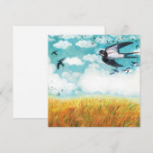 麦畑を飛ぶツバメたち シーズンカード (正面/裏面)