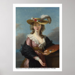 麦藁帽子の自画像1782 ポスター