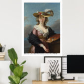 麦藁帽子の自画像1782 ポスター (ホームオフィス)