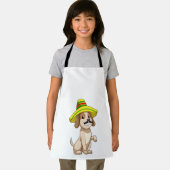 麦藁帽子をかぶったメキシコ人の犬 エプロン (インサイチュ)
