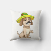麦藁帽子をかぶったメキシコ人の犬 クッション (裏面)