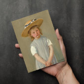 麦藁帽子をかぶった子ども |メアリー・カッサット カード