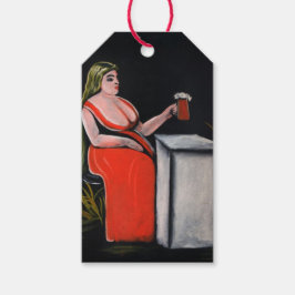 麦角入りビールの湾曲した女性 ギフトタグ