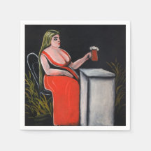 麦角入りビールの湾曲した女性