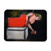 麦角入りビールの湾曲した女性 マグネット (横)