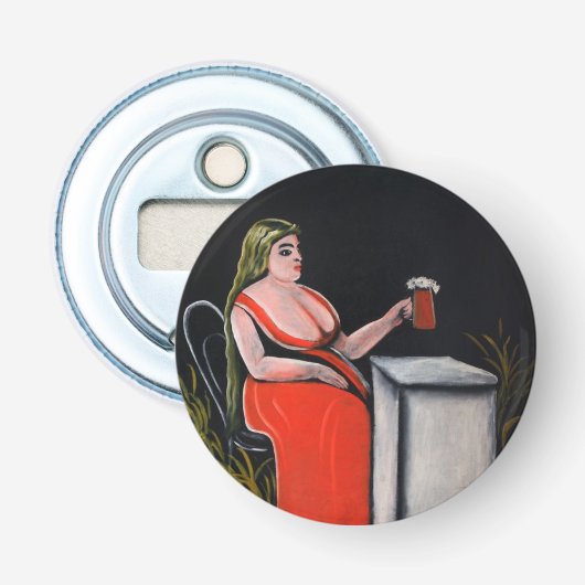 麦角入りビールの湾曲した女性 栓抜き (正面)