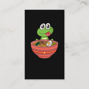 麺かわいい日本のフロッグラーメン 名刺
