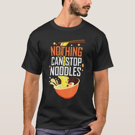 麺がストップ無い Tシャツ (正面)