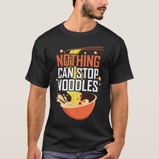麺がストップ無い Tシャツ (正面)