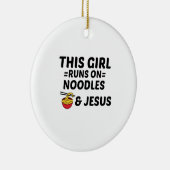 麺とイエス セラミックオーナメント (右)