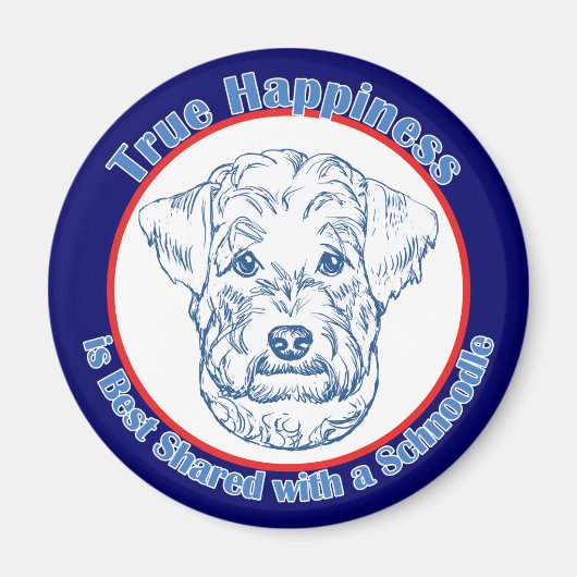 麺と幸せ マグネット (正面)